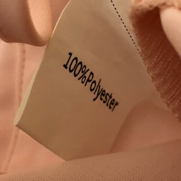 Allegra K - Light pink short-sleeve top - Tie-neck - Stencil details - Size XS - Picture 4 of 4